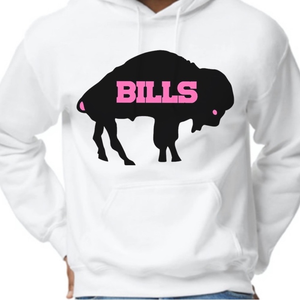 Buffalo Bills Vintage Logo Hoodie Pink/White